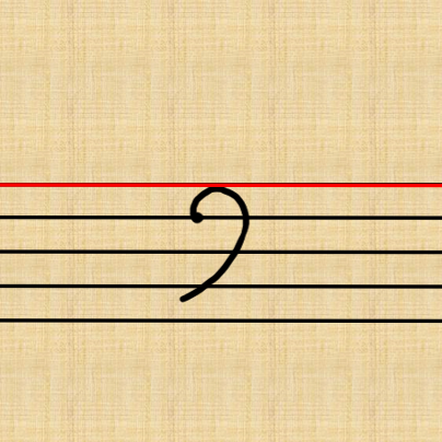 3rd step drawing bass clef