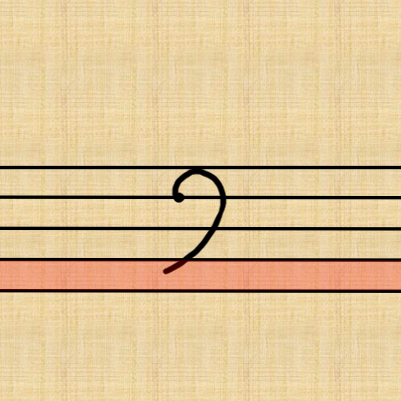 4th step drawing bass clef