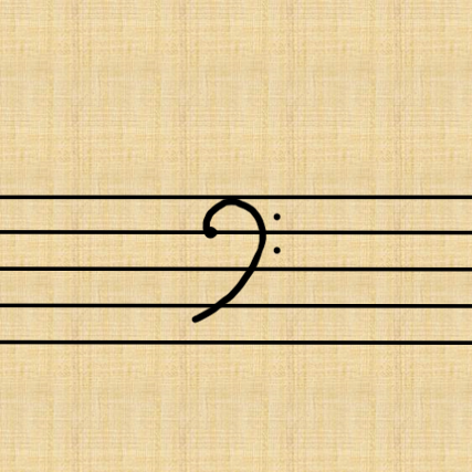 Completed Drawing Bass clef