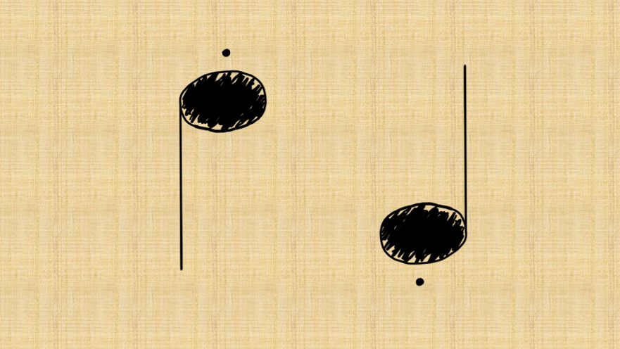 2 Staccato notes with stem up and stem down